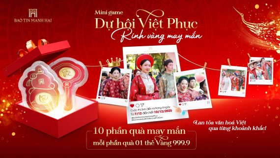 THÔNG BÁO THỂ LỆ MINIGAME: “DỰ HỘI VIỆT PHỤC - RINH VÀNG MAY MẮN”