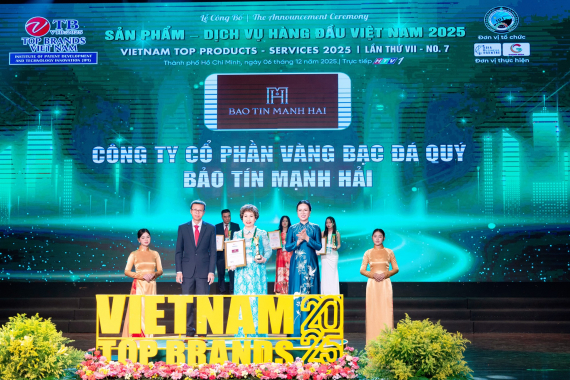 Bảo Tín Mạnh Hải khẳng định vị thế với danh hiệu Top 3 Thương hiệu hàng đầu Việt Nam 2025 & Sản phẩm dịch vụ hàng đầu Việt Nam 2025