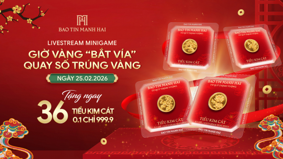 THÔNG BÁO THỂ LỆ LIVESTREAM MINIGAME “GIỜ VÀNG BẮT VÍA - QUAY SỐ TRÚNG VÀNG”