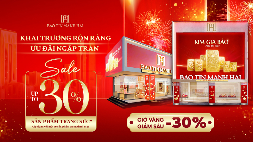 KHAI TRƯƠNG ĐỒNG THỜI 02 HÀNG ĐỊNH CHUẨN MỚI VỀ TRẢI NGHIỆM CÙNG ƯU ĐÃI TRANG SỨC TỚI 30%