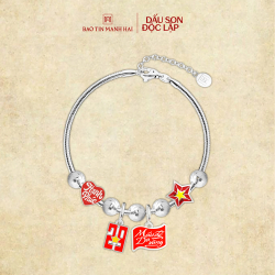 BST A80 Combo 1.3: 4 Charm bạc 1 dây BACOB92KD0-508040