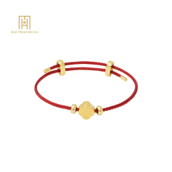 Vòng Charm 24K Kim Tiền Dây Cáp Đỏ - 24VTV49KD0-401004