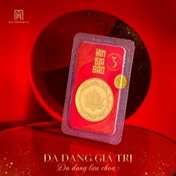 Đồng Xu Kim Gia Bảo Hoa Sen, loại 3 chỉ - 24K (999.9) KHS3C