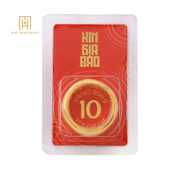 Nhẫn tròn ép vỉ Kim Gia Bảo, loại 10 chỉ - 24K (999.9) KGB10
