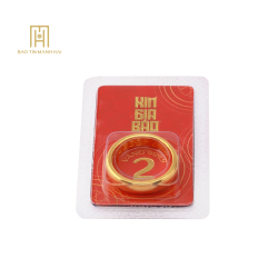 Nhẫn tròn ép vỉ Kim Gia Bảo, loại 2 chỉ - 24K (999.9) KGB2C