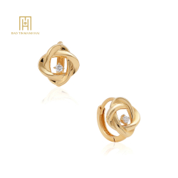 (NEW) Bông tai nhập khẩu Hàn Quốc 14k (GX1-7027-LE) NHBTV14CZH-309001
