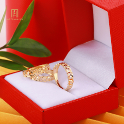 Nhẫn Kim Tiền 10K Phong Cách Ý PYN1V10KD0-211002