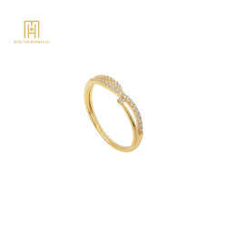 Nhẫn vàng 10K phong cách Ý - PYN1V10KDH-208006