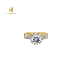 Nhẫn vàng phong cách Ý PYN1V18CZH-207034