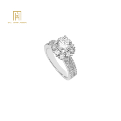 Nhẫn vàng phong cách Ý PYN1V18CZH-207054