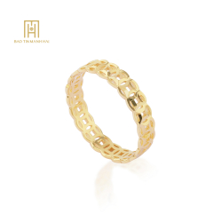 Nhẫn Kim Tiền 10k Phong Cách Ý PYN2V10KD0-212002