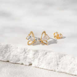 Bông tai phong cách Ý PYBTV10CZH-410008