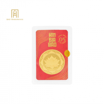 Đồng Xu Kim Gia Bảo Hoa Sen, loại 5 chỉ - 24K (999.9) KHS5C
