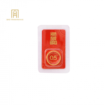 Nhẫn tròn ép vỉ Kim Gia Bảo, loại 0.5 chỉ - 24K (999.9) KGB05