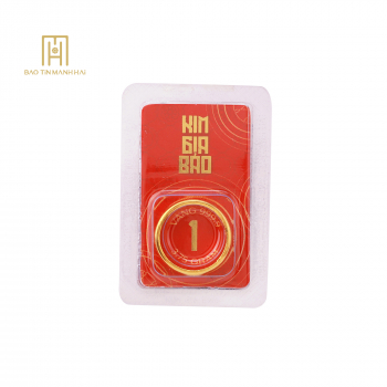 Nhẫn tròn ép vỉ Kim Gia Bảo, loại 1 chỉ - 24K (999.9) KGB1C