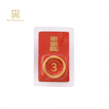 Nhẫn tròn ép vỉ Kim Gia Bảo, loại 3 chỉ - 24K (999.9) KGB3C