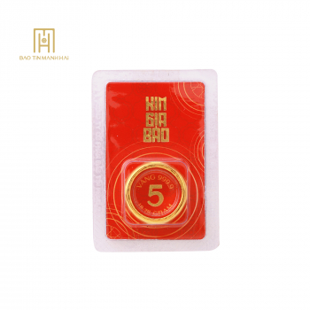 Nhẫn tròn ép vỉ Kim Gia Bảo, loại 5 chỉ - 24K (999.9) KGB5C