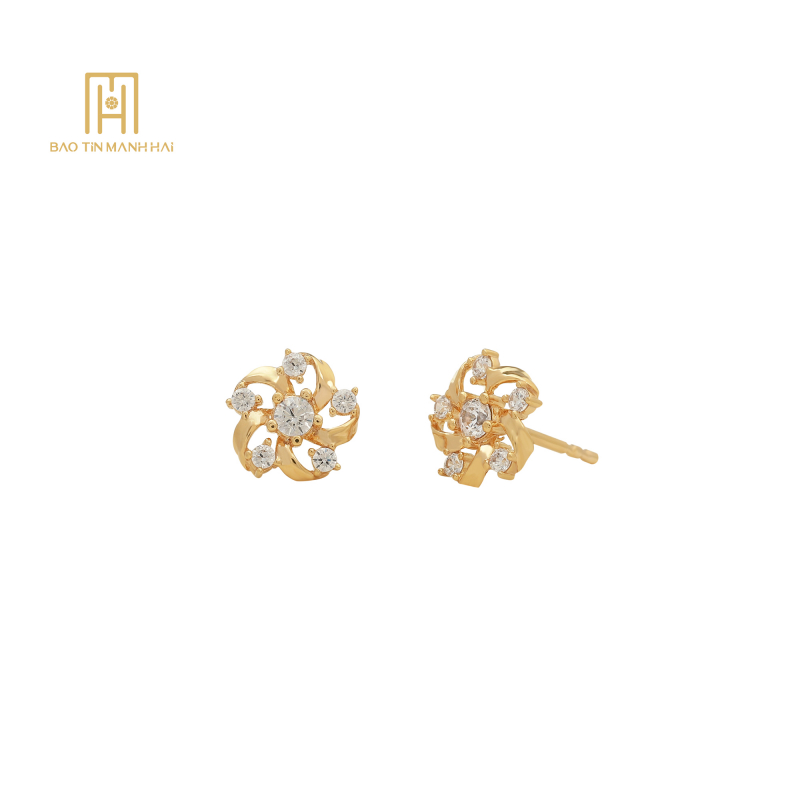 Bông tai phong cách Ý PYBTV10KDH-208005