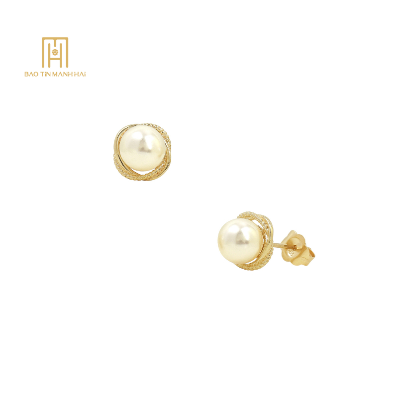 Bông tai Phong cách Hàn Quốc 14K- PHBTV14NTX-210002