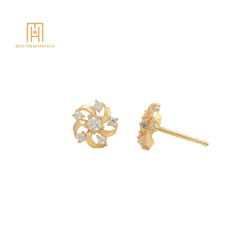 Bông tai phong cách Ý PYBTV10KDH-208005