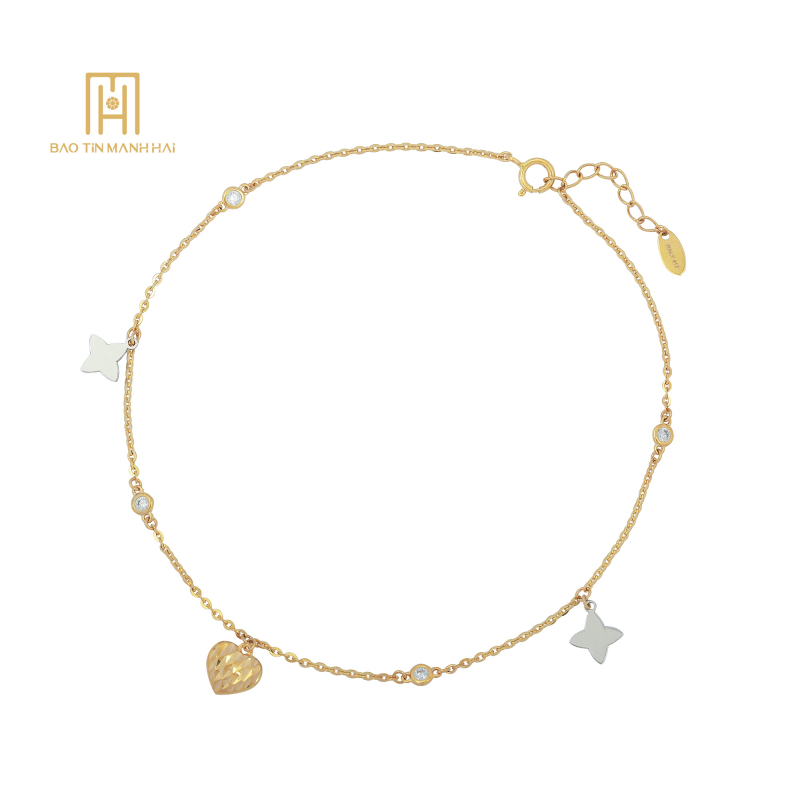 Lắc chân vàng phong cách Ý PYLCV10KDH-207001