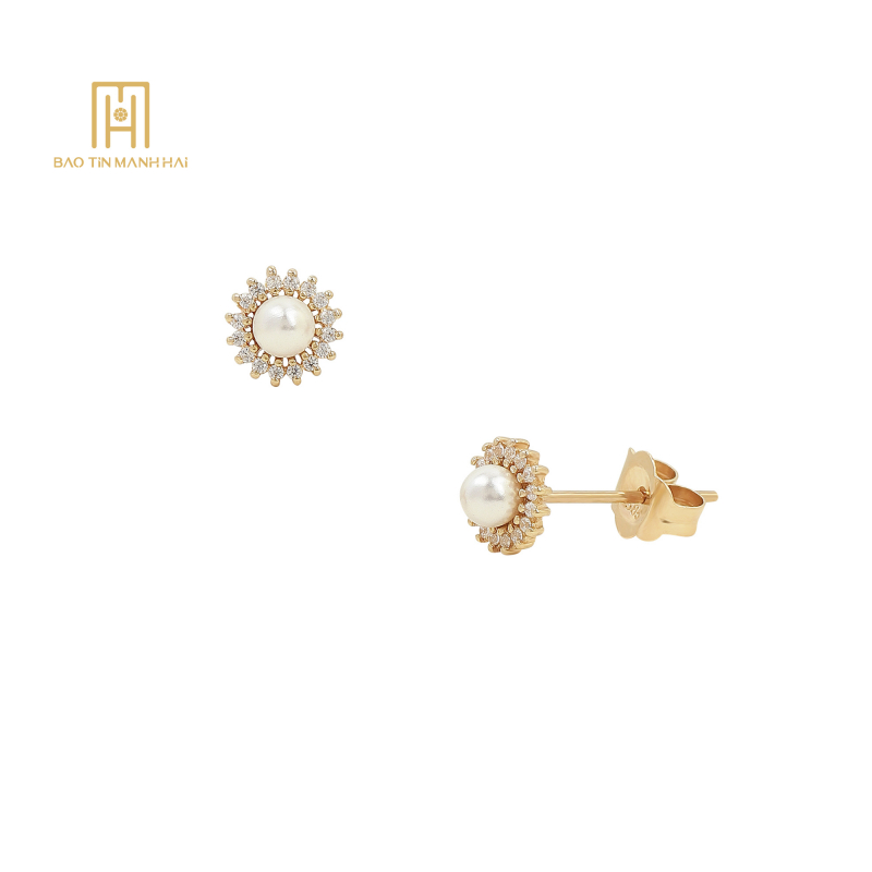 Bông tai Phong cách Hàn Quốc 14K-PHBTV14NTX-210001