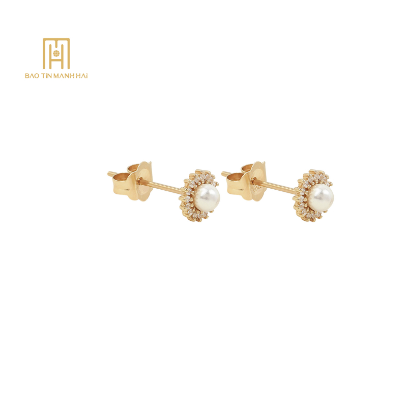 Bông tai Phong cách Hàn Quốc 14K-PHBTV14NTX-210001