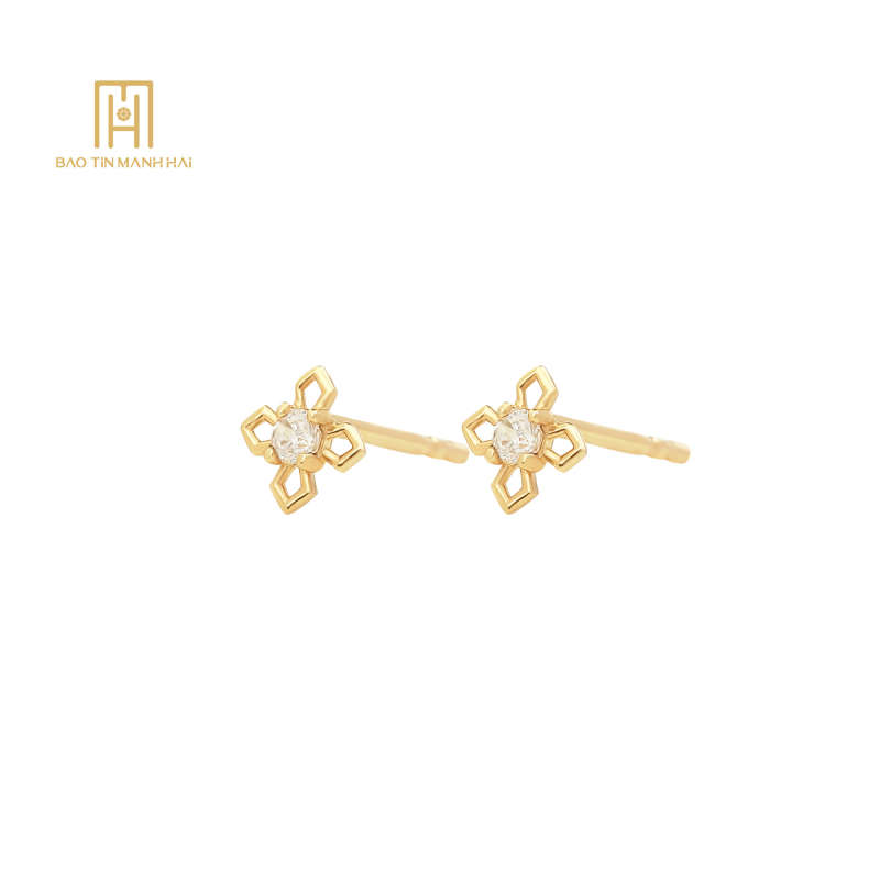 Bông tai phong cách Ý PYBTV10CZH-209003