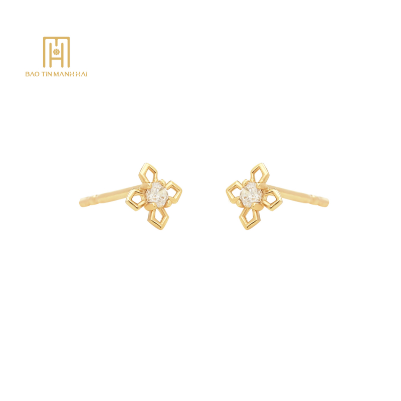 Bông tai phong cách Ý PYBTV10CZH-209003