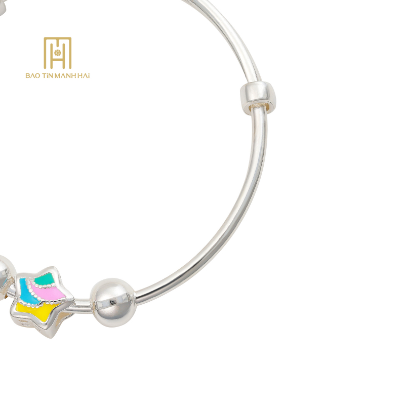 Vòng tay bạc trẻ em BAVTB92KD0-306006