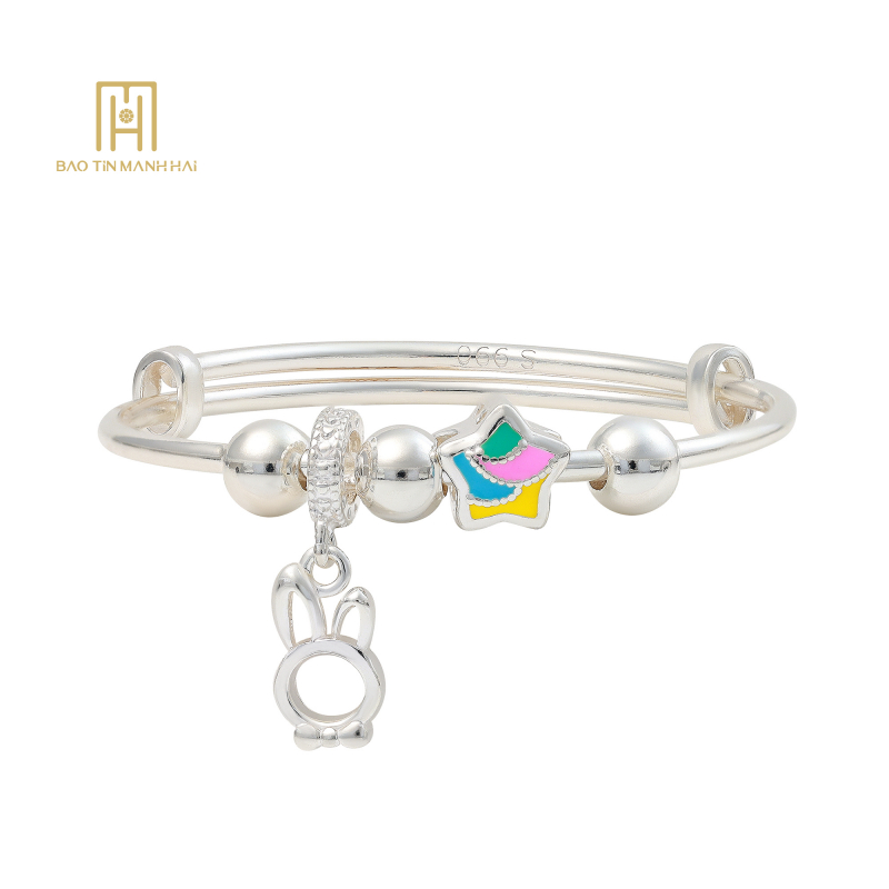 Vòng tay bạc trẻ em BAVTB92KD0-306006