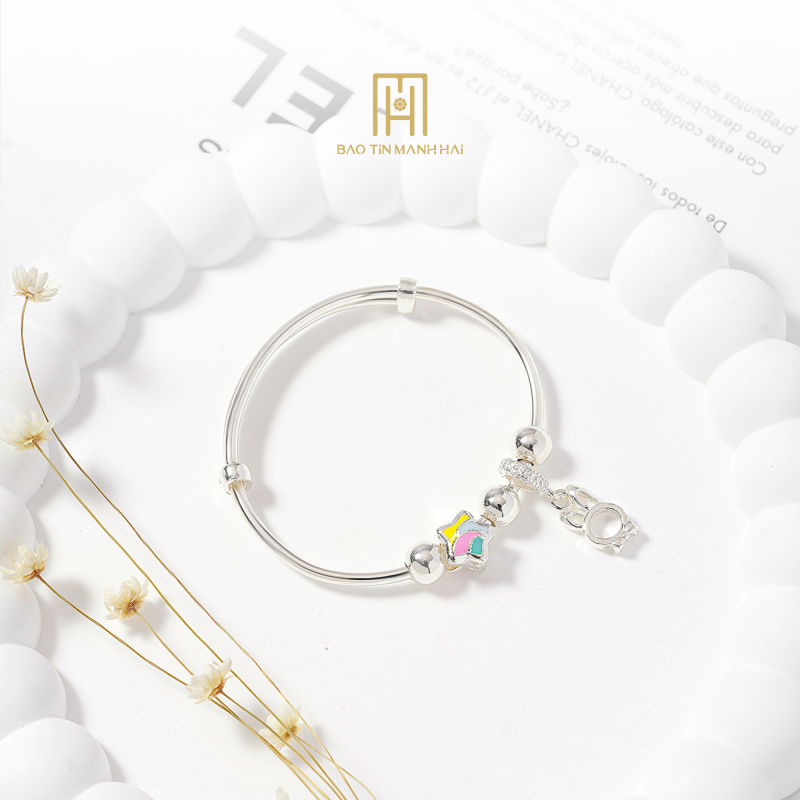 Vòng tay bạc trẻ em BAVTB92KD0-306006