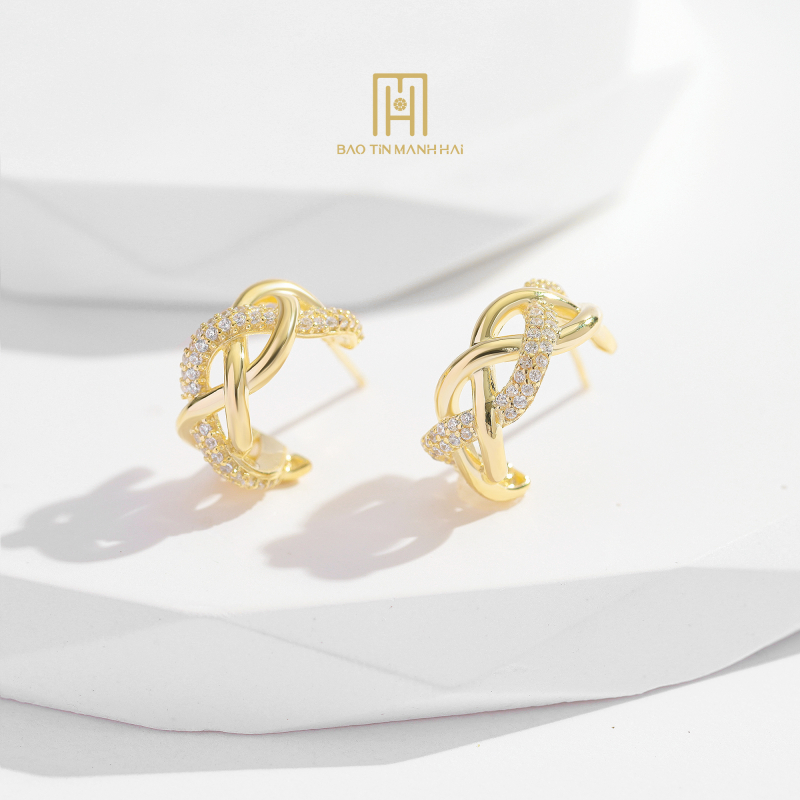 Bông tai bạc BCBTB92KDH-305046