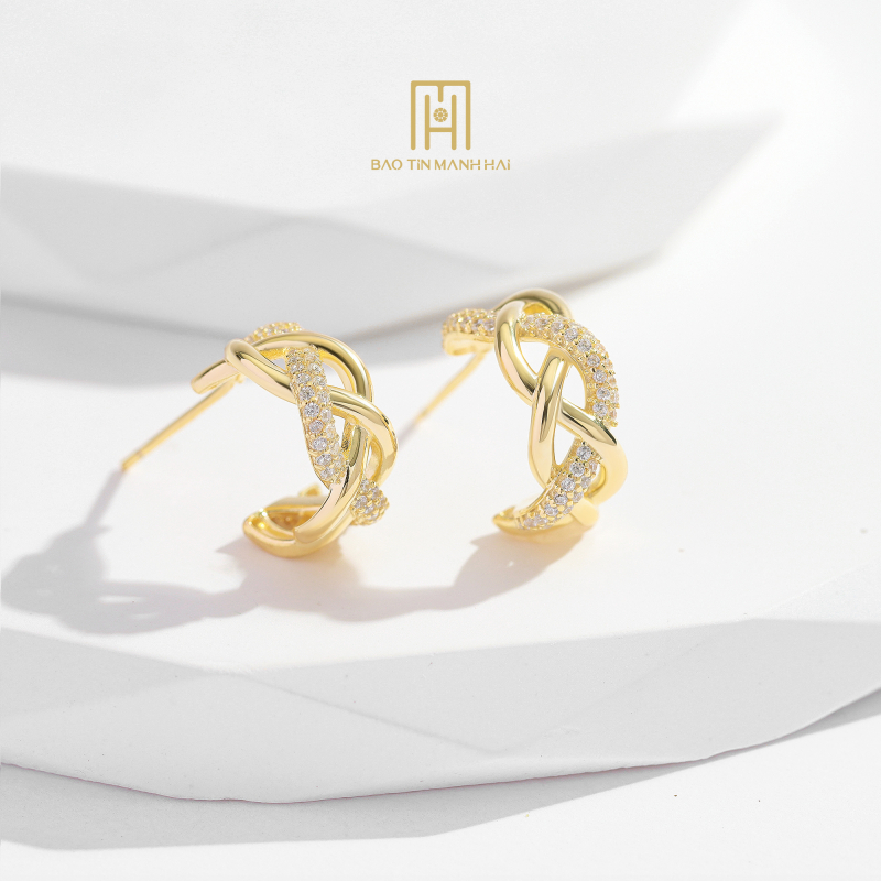 Bông tai bạc BCBTB92KDH-305046