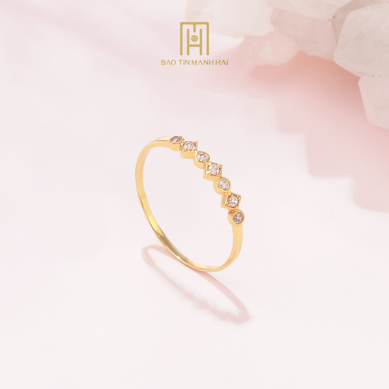 Nhẫn Vàng 10K Phong Cách Ý - CNN1V10KDH-209007