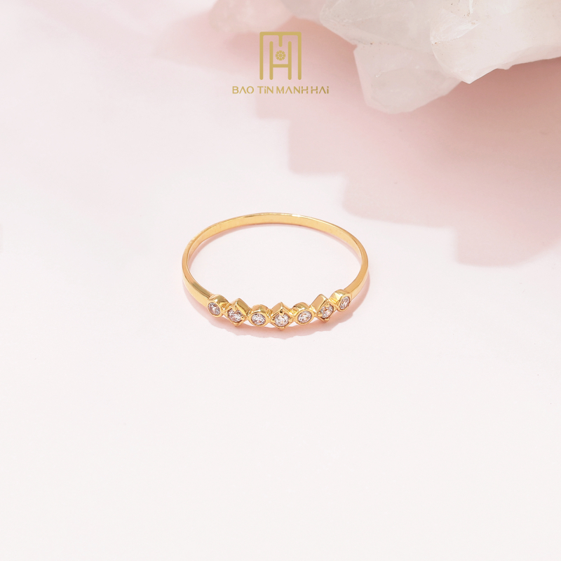 Nhẫn Vàng 10K Phong Cách Ý - CNN1V10KDH-209007