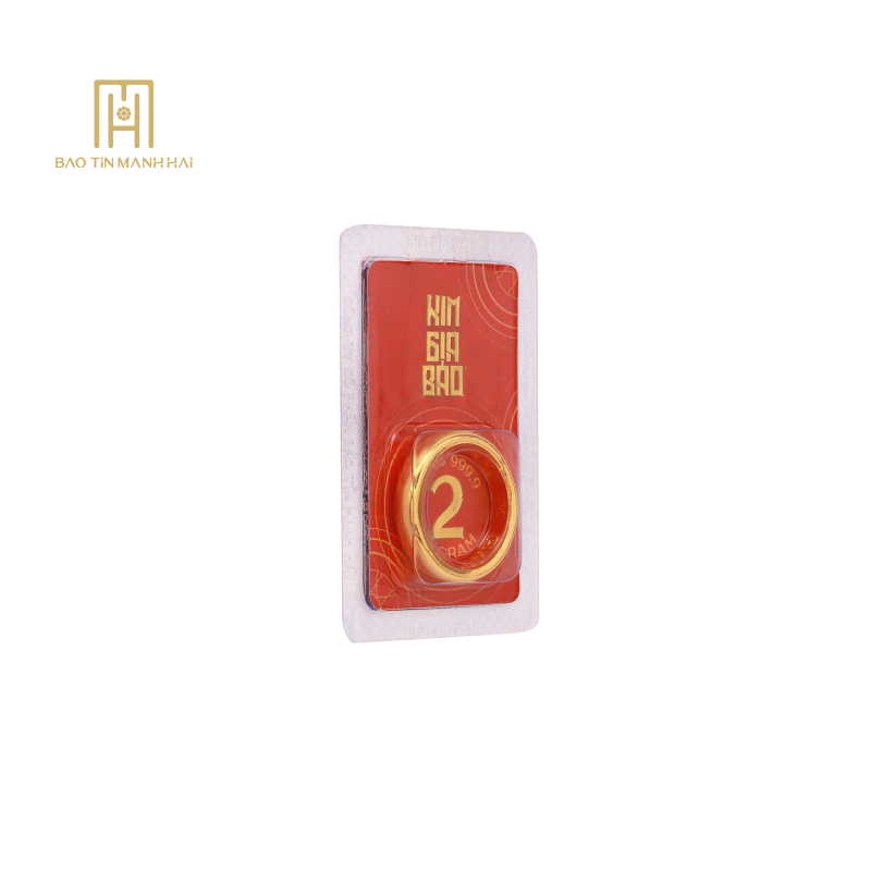Nhẫn tròn ép vỉ Kim Gia Bảo, loại 2 chỉ - 24K (999.9) KGB2C