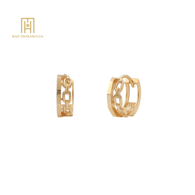 (NEW) Bông tai nhập khẩu Hàn Quốc 14k (GX1-7074-LE) NHBTV14KD0-309001