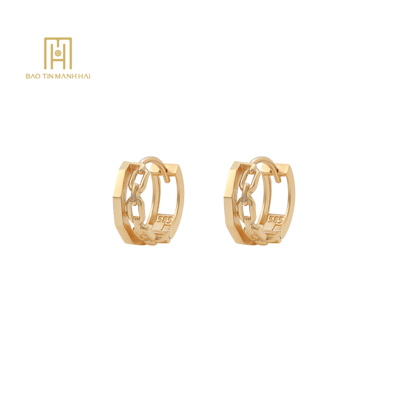 (NEW) Bông tai nhập khẩu Hàn Quốc 14k (GX1-7074-LE) NHBTV14KD0-309001