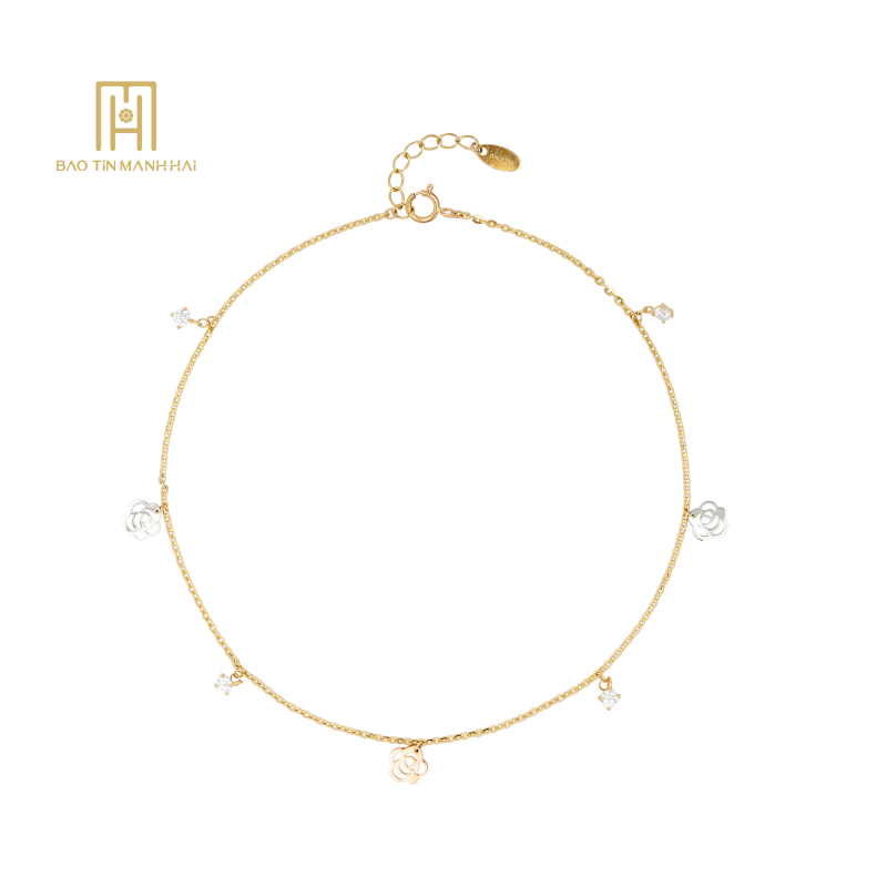 Lắc chân vàng phong cách Ý PYLCV18KDH-204001