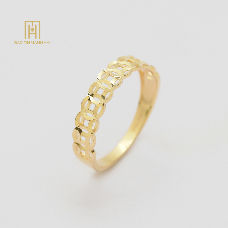 Nhẫn Kim Tiền 10K Phong Cách Ý PYN1V10KD0-211002