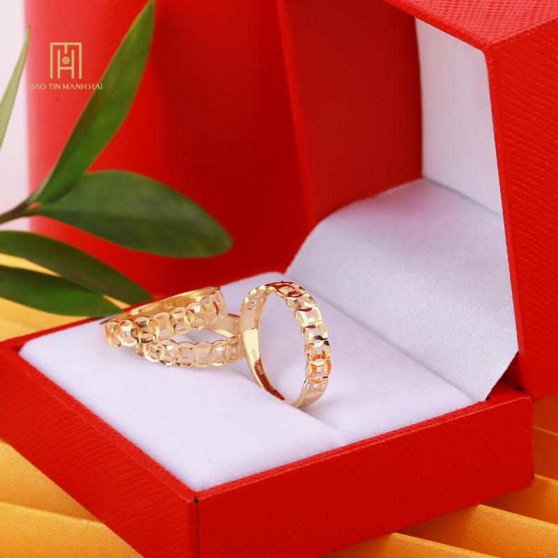 Nhẫn Kim Tiền 10K Phong Cách Ý PYN1V10KD0-211002