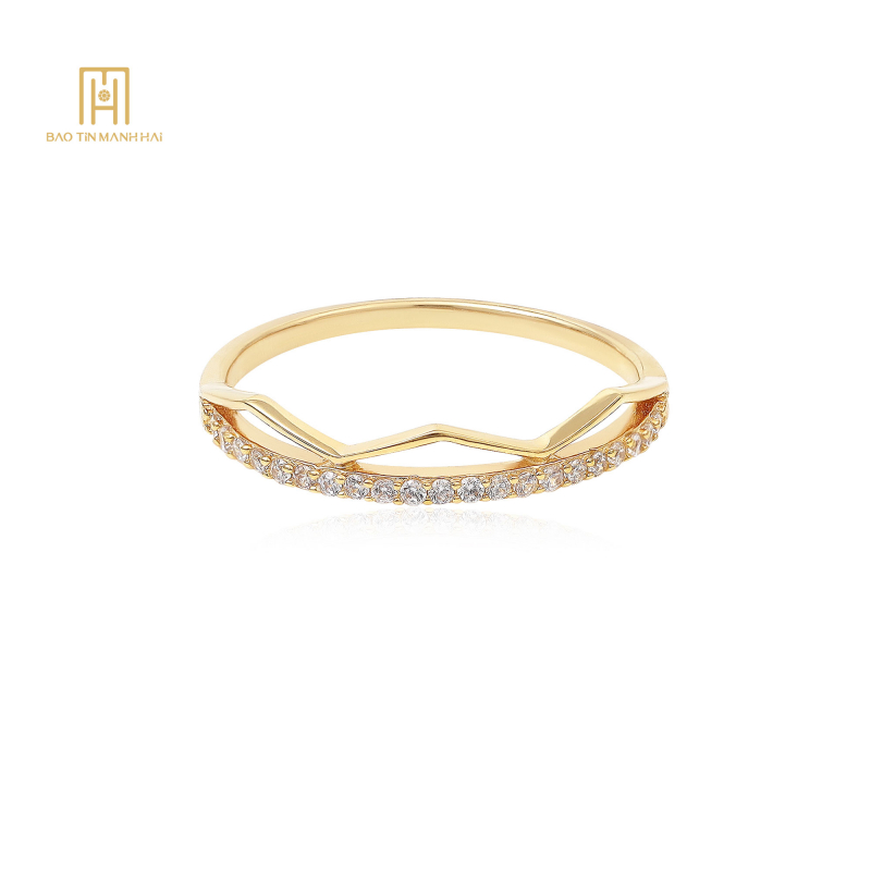 Nhẫn vàng 10k Phong Cách Ý - PYN1V10KDH-211010