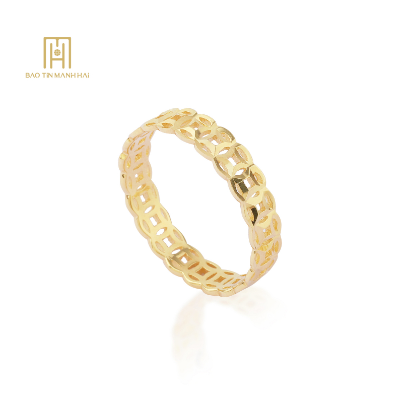 Nhẫn Kim Tiền 10k Phong Cách Ý PYN2V10KD0-212002
