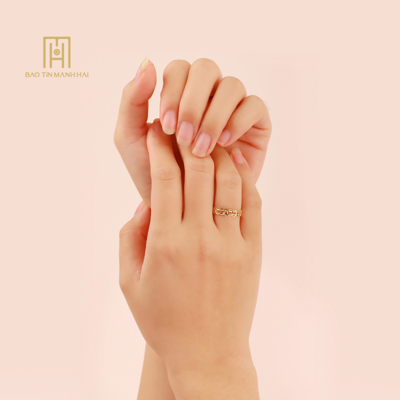 Nhẫn Kim Tiền 10k Phong Cách Ý PYN2V10KD0-212002