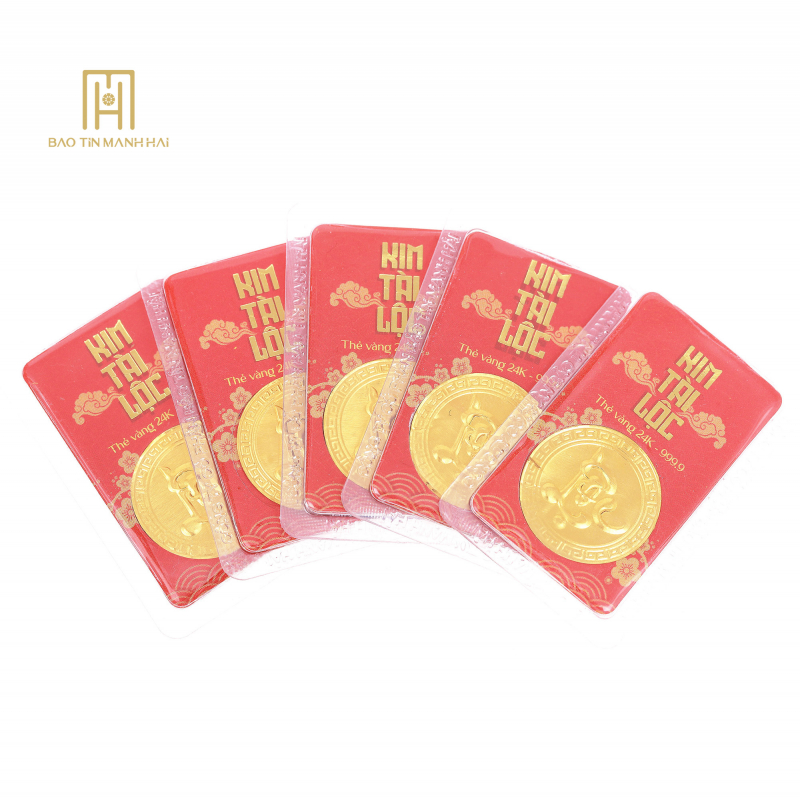 Thẻ vàng Kim Tài Lộc, vàng 24K - 999.9 QTEVV24KD0-112001