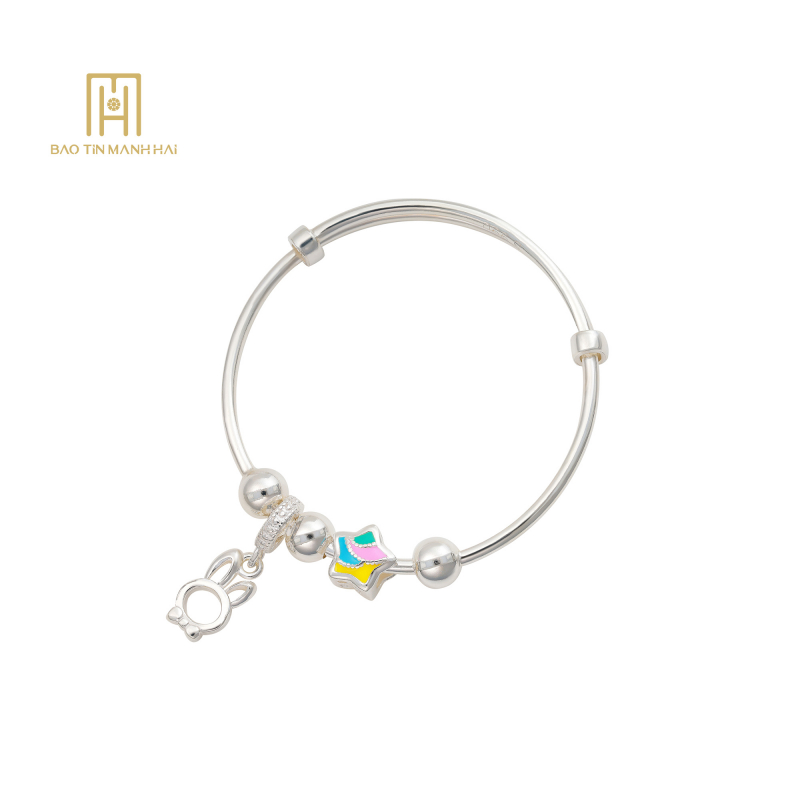 Vòng tay bạc trẻ em BAVTB92KD0-306006