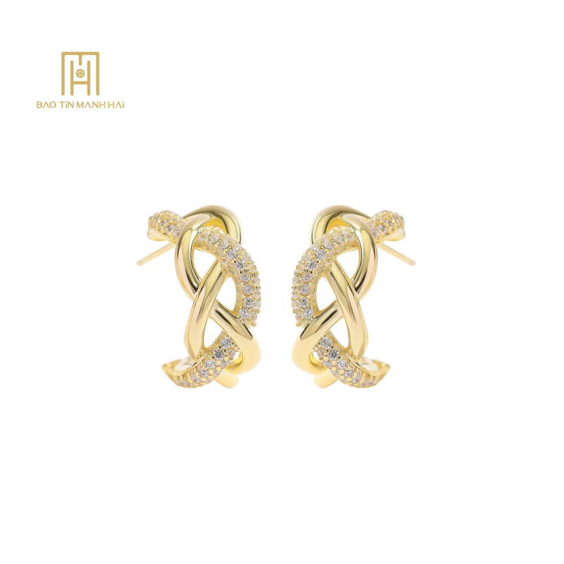 Bông tai bạc BCBTB92KDH-305046