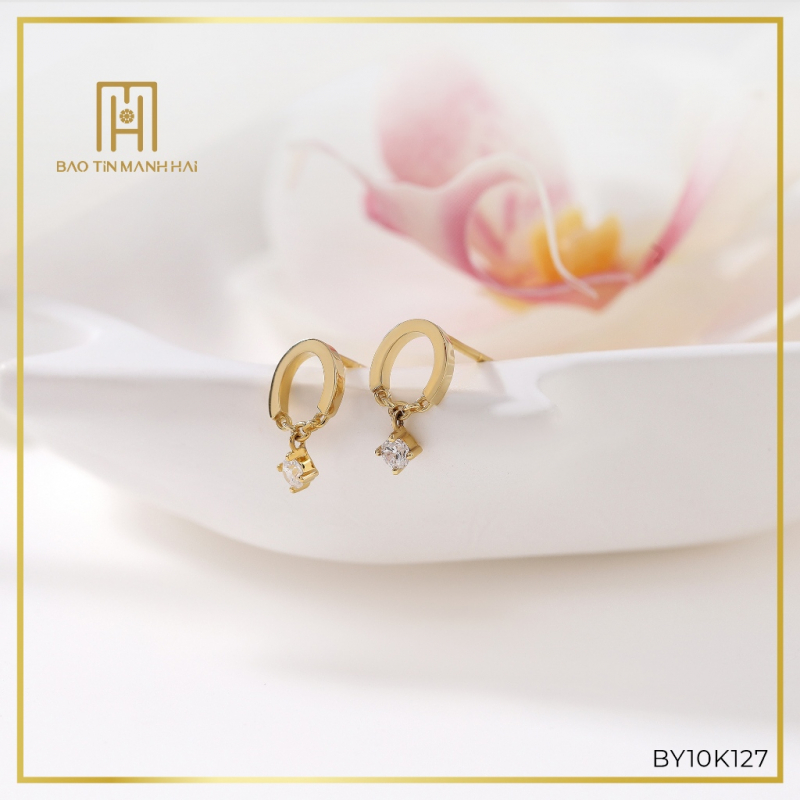 Bông tai phong cách Hàn Quốc PHBTV10CZH-410002