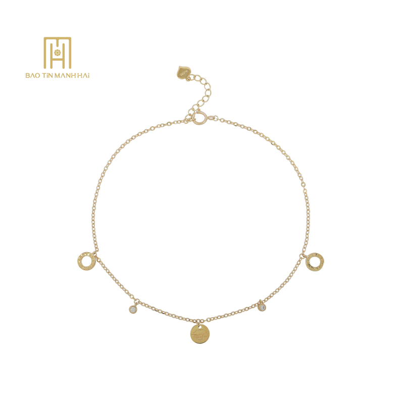 Lắc chân vàng PC Hàn Quốc PHLCV14CZH-205002